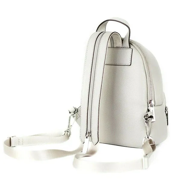 Balo Michael Kors MK Erin Small Leather Convertible Backpack Shoulder Bag Pearl Grey Màu Xám Trắng - 4