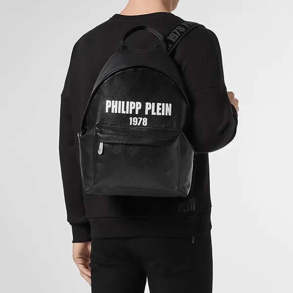 Balo Philipp Plein Men's Black PP1978 Elkskin Backpack F19A MBA0787 PLE053N 02 Màu Đen - Túi xách - Vua Hàng Hiệu