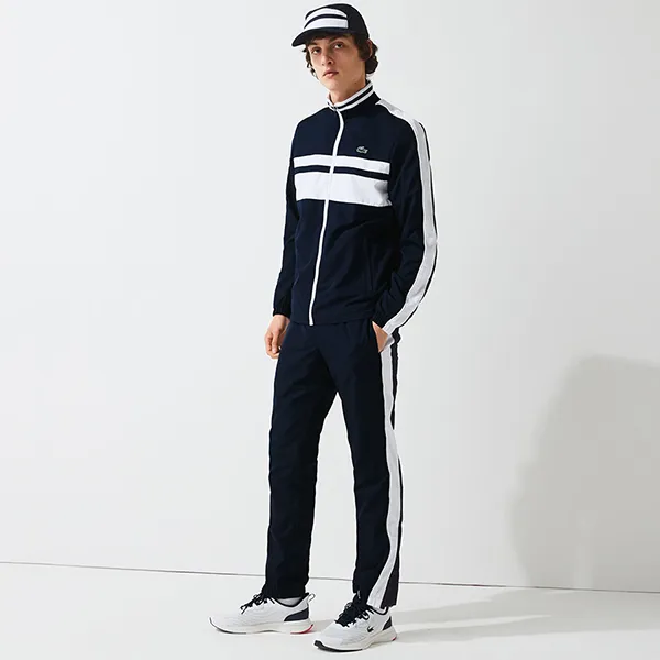 Bộ Quần Áo Lacoste Men’s Lacoste Sport High Neck Tennis Tracksuit H9691-00 Màu Xanh Navy Size S