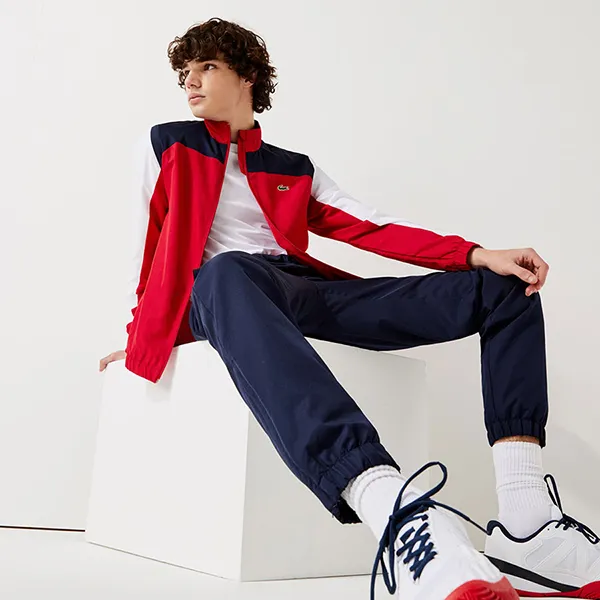 Bộ Quần Áo Lacoste Men’s Sport Colourblock Tracksuit WH9539-51 Màu Đỏ Size S - Thời trang - Vua Hàng Hiệu