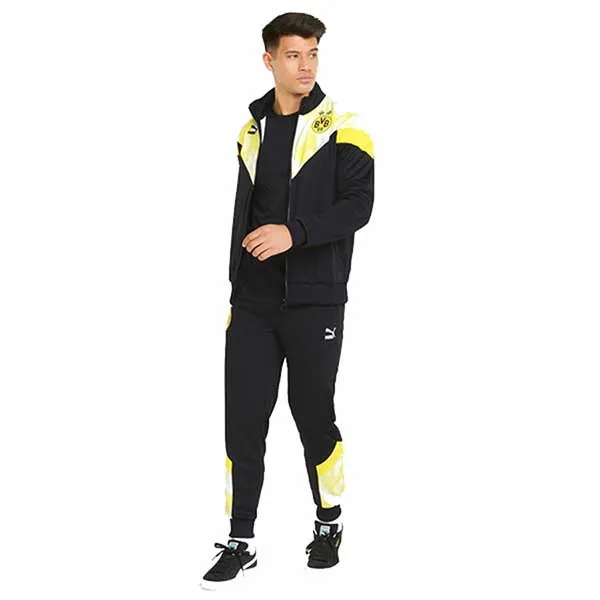 Bộ Thể Thao Puma Black BVB Iconic MCS Mesh Printed Regular Fit Sports Jacket Màu Đen Vàng Size L - Thời trang - Vua Hàng Hiệu