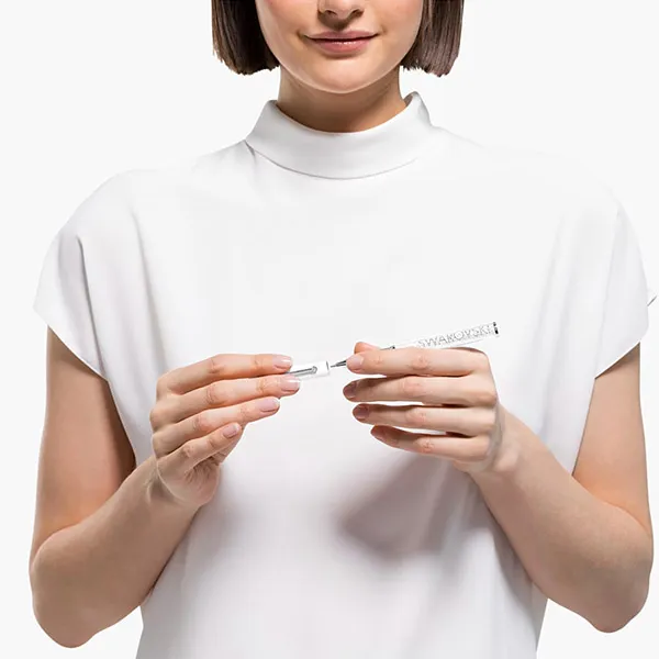 Bút Ký Swarovski Crystalline Gloss Ballpoint Pen White, Chrome Plated 5568761 Màu Trắng