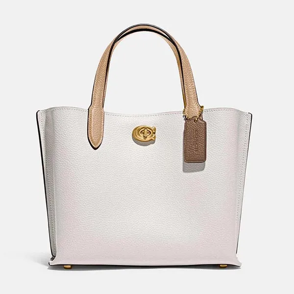 Túi Tote Coach Willow Tote 24 In Colorblock Màu Trắng