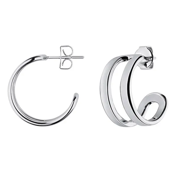 Khuyên Tai Calvin Klein CK Return Creole Earrings KJ0ZME000100 Màu Bạc