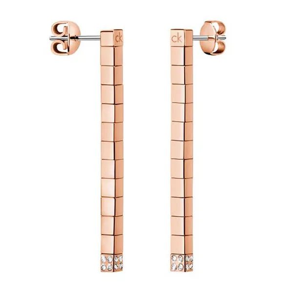 Khuyên Tai Calvin Klein CK Tune Drop Earrings KJ9MPE140100 Màu Vàng Hồng - Trang sức - Vua Hàng Hiệu