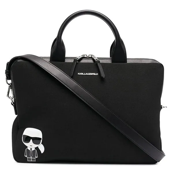 Cặp Xách Tay Karl Lagerfeld Ikonik Neoprene Laptop Bag Màu Đen - Túi xách - Vua Hàng Hiệu