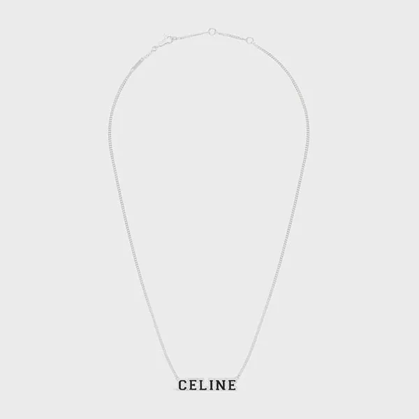 Dây Chuyền Celine Université Necklace In Sterling Silver With Rhodium Màu Bạc - Trang sức - Vua Hàng Hiệu