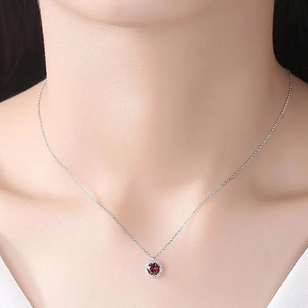 Dây Chuyền Kya Jewel Bạc 925 Đá Hồng Duyên Dáng SN40 - Trang sức - Vua Hàng Hiệu