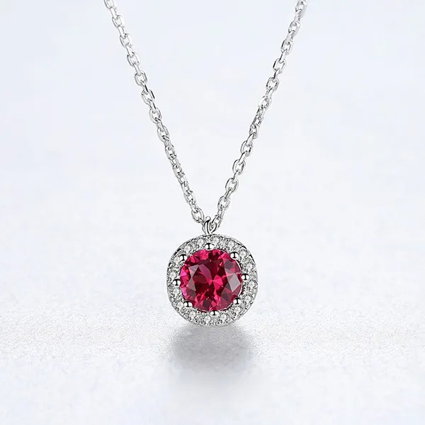 Dây Chuyền Kya Jewel Bạc 925 Đá Hồng Duyên Dáng SN40 - Trang sức - Vua Hàng Hiệu
