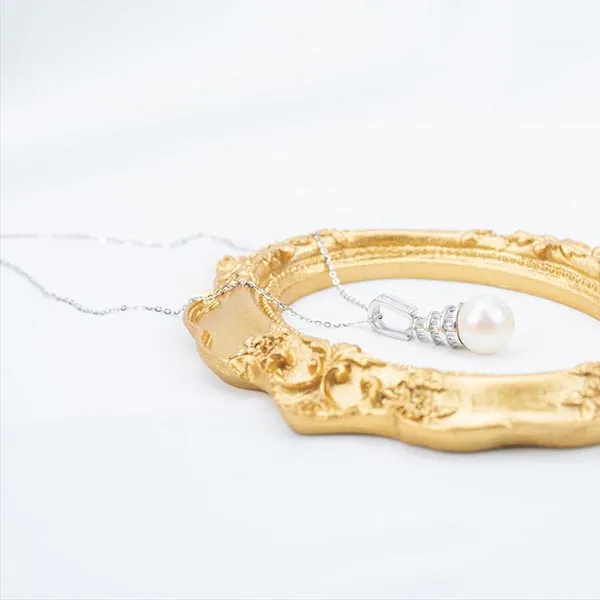 Dây Chuyền Minh Hà Pearl Jewelry Bạc Ý Cao Cấp S925, Viên Ngọc 10mm Màu Trắng - Trang sức - Vua Hàng Hiệu