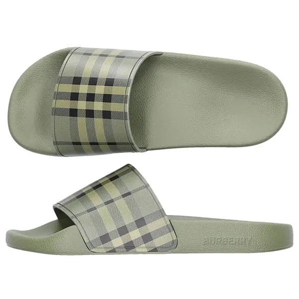 Dép Burberry Beach Sandals 8041968 Màu Xanh Green Size 40