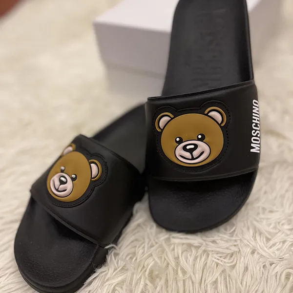 Dép Moschino MNT 67529MK066 Màu Đen - Dép - Vua Hàng Hiệu