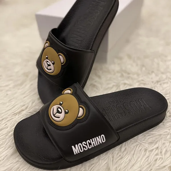 Dép Moschino MNT 67529MK066 Màu Đen - Dép - Vua Hàng Hiệu
