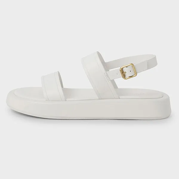 Dép Sandal Nữ Charles & Keith CNK Open Toe Slingback Platform Sandals 70920098 Màu Trắng Size 36
