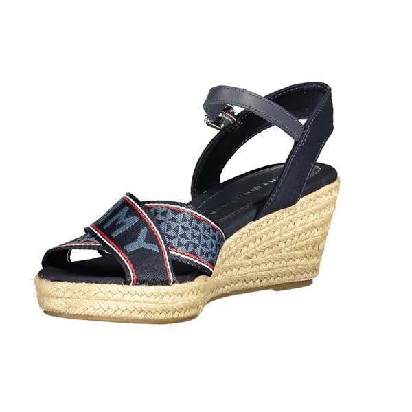 Dép Sandals Tommy Hilfiger Đế Xuồng FW0FW06297F_BLU_DW5 Phối Màu Size 36