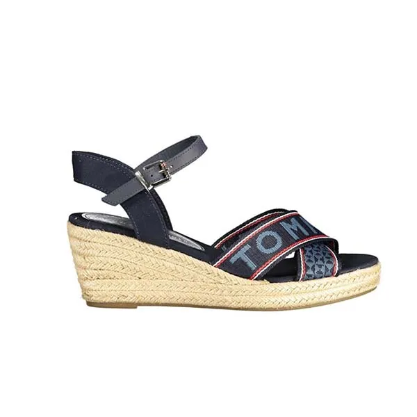 Dép Sandals Tommy Hilfiger Đế Xuồng FW0FW06297F_BLU_DW5 Phối Màu Size 36