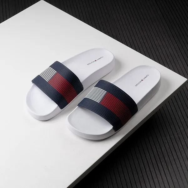 Dép Tommy Hilfiger Daily White Phối Màu Size 36