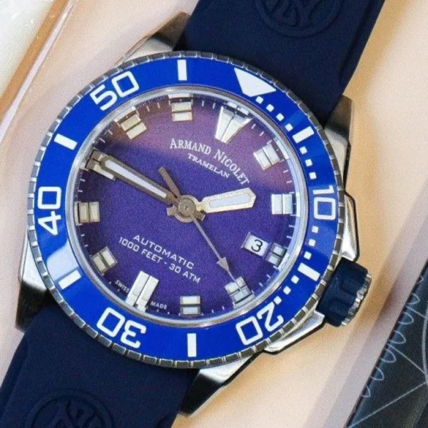Đồng Hồ Nam Armand Nicolet JS9-41 A481AGU-BU-GG2710U Màu Xanh Lam - Đồng hồ - Vua Hàng Hiệu