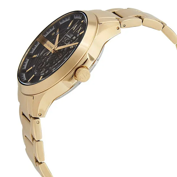 Đồng Hồ Nam Armani Exchange Hampton Automatic Black Skeleton Dial Men's Watch AX2419 Màu Đen