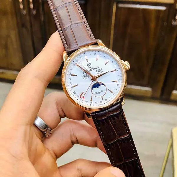Đồng Hồ Nam Olym Pianus OP5738-80MR-GL-T Màu Nâu Trắng - Đồng hồ - Vua Hàng Hiệu
