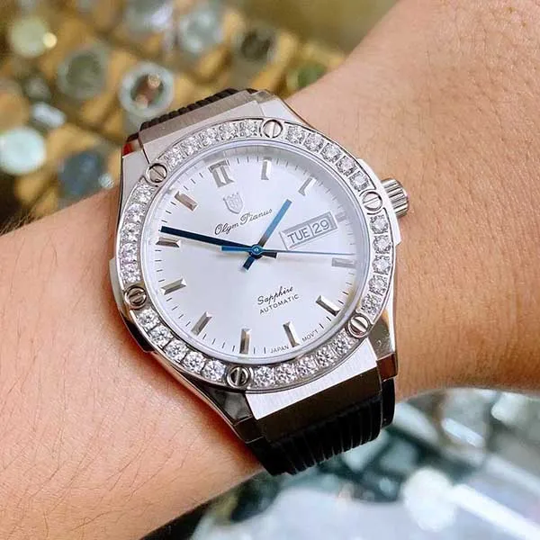 Đồng Hồ Nam Olym Pianus OP990-45ADGS-GL-T Màu Đen Bạc - Đồng hồ - Vua Hàng Hiệu