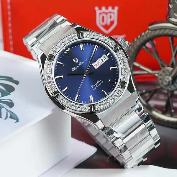 Đồng Hồ Nam Olym Pianus OP990-45ADGS-X Màu Xanh Bạc - Đồng hồ - Vua Hàng Hiệu