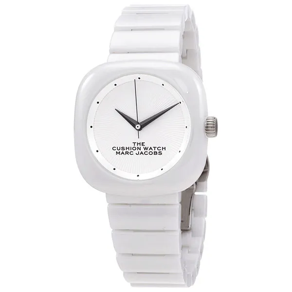 Đồng Hồ Nữ Marc Jacobs The Cushion Quartz White Dial Ladies Watch Màu Trắng - Đồng hồ - Vua Hàng Hiệu