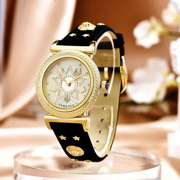 Đồng Hồ Nữ Versace V-Motif Western Watch Màu Vàng Gold