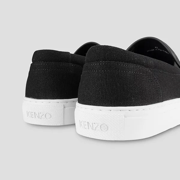 Giày Slip On Kenzo With Tiger Logo FC55SN100F71 99A Màu Đen Size 42