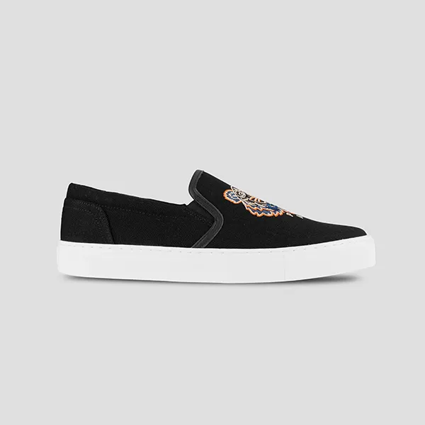 Giày Slip On Kenzo With Tiger Logo FC55SN100F71 99A Màu Đen Size 42