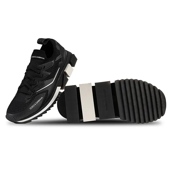 Giày Sneakers Dolce & Gabbana D&G Stretch Mesh Sorrento Sneakers CS1822 AW476 Màu Đen Size 40.5