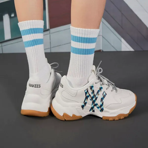 Giày Thể Thao MLB Big Ball Chunky Cube Monogram New York Yankees 3ASHCGM2N-50WHS Màu Trắng Size 230