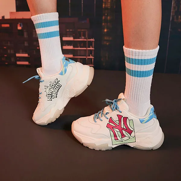 Giày Thể Thao MLB BigBall Chunky Like Cartoon New York Yankees Ivory 3ASHCLC2N-50IVS Phối Màu Size 235 - Giày - Vua Hàng Hiệu