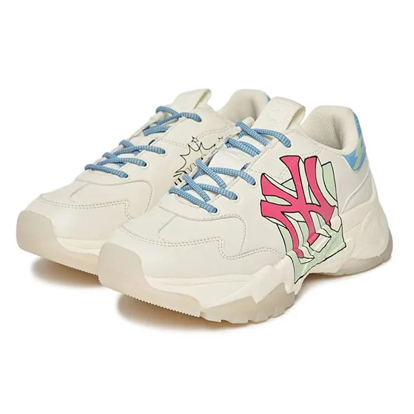 Giày Thể Thao MLB BigBall Chunky Like Cartoon New York Yankees Ivory 3ASHCLC2N-50IVS Phối Màu Size 235 - Giày - Vua Hàng Hiệu
