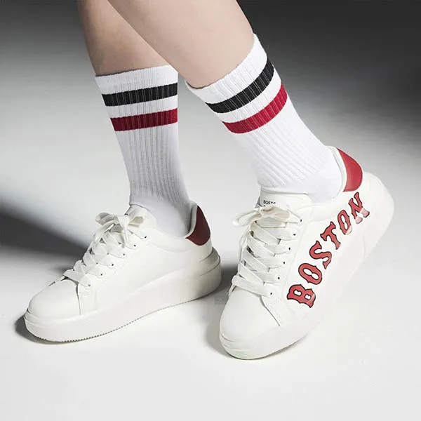 Giày Thể Thao MLB Chunky Classic P Boston Red Sox 3ASXXP12N-43RDS Màu Trắng - Đỏ Size 240