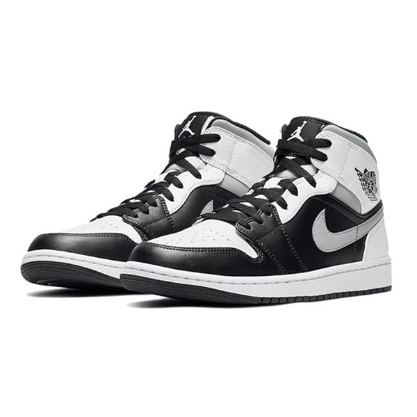 Giày Thể Thao Nike Air Jordan 1 Mid White Shadow 554724-073 Màu Đen Trắng Size 36 - 1