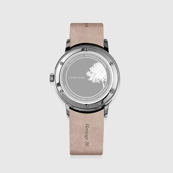 Đồng Hồ Nữ Corniche Womens Heritage 36 Steel With White Dial Màu Đen Mặt Trắng
