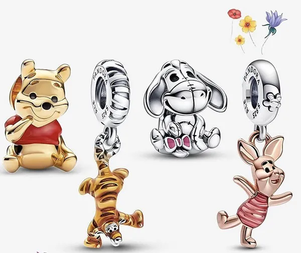 Hạt Vòng Charm Pandora Disney Winnie the Pooh Piglet Dangle Charm 782208C01 Phối Màu - Trang sức - Vua Hàng Hiệu