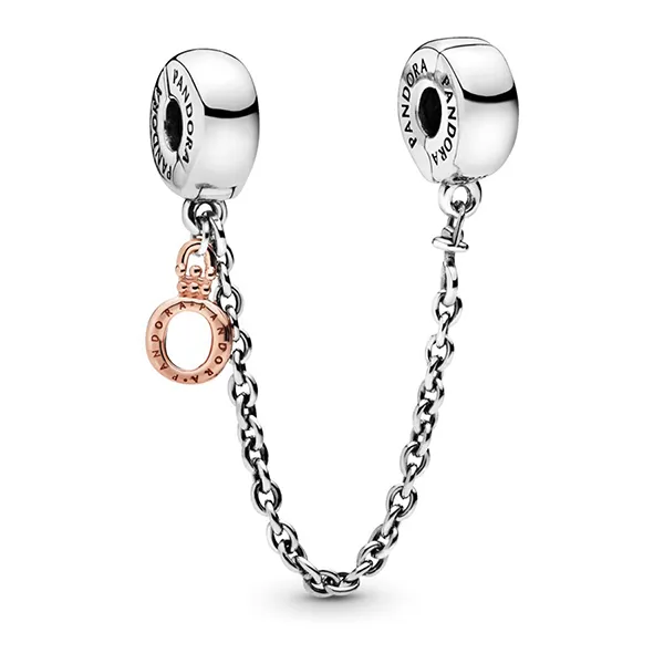 Hạt Vòng Charm Pandora Dangling Crown O Safety Chain Charm 788313 Màu Bạc - Trang sức - Vua Hàng Hiệu