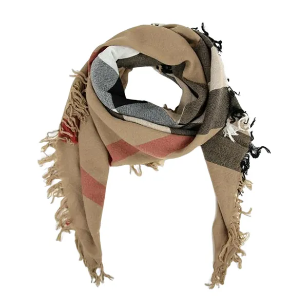 Khăn Quàng Cổ Burberry House Check Women's Camel Signature Wool 38414031 Phối Màu - Thời trang - Vua Hàng Hiệu