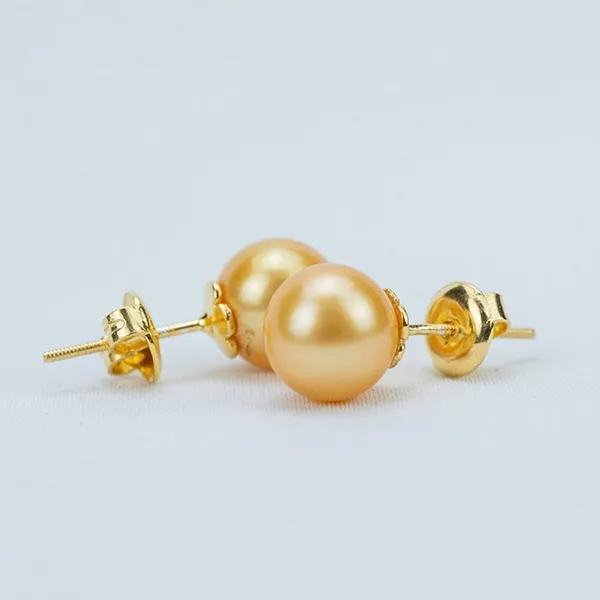 Khuyên Tai Minh Hà Pearl Jewelry Ngọc Trai, Vàng 18k Màu Vàng