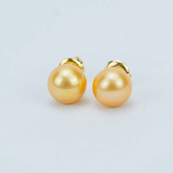 Khuyên Tai Minh Hà Pearl Jewelry Ngọc Trai, Vàng 18k Màu Vàng