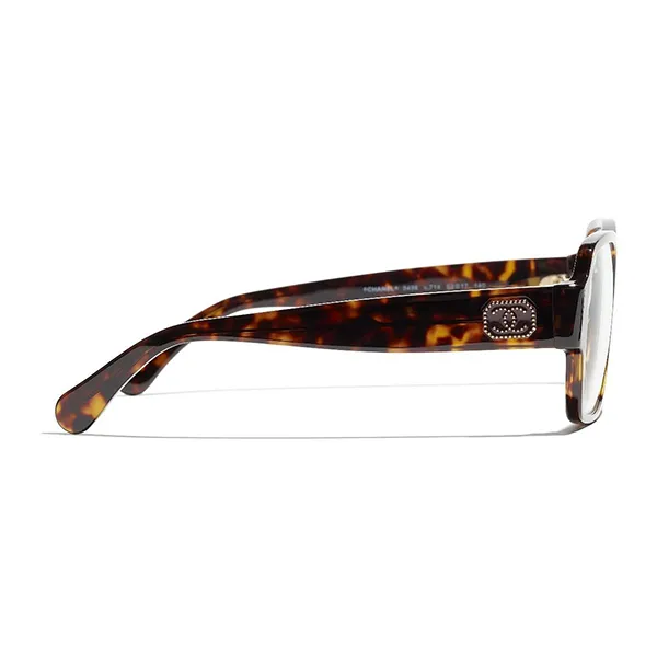 Kính Mắt Cận Chanel Square Eyeglasses CH3438 C714 Phối Màu