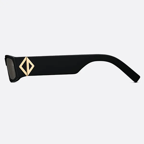Kính Mát Dior Diamond S11 10A0 Black Rectangular Sunglasses Màu Đen