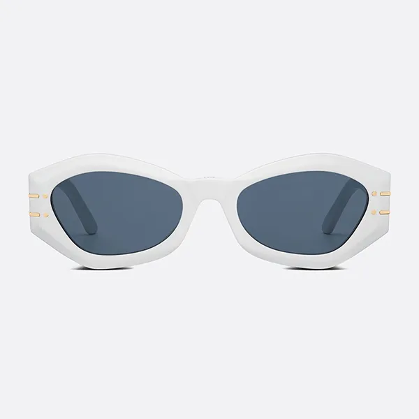 Kính Mát Dior Signature B1U 50B0 White Butterfly Sunglasses Màu Trắng Xanh