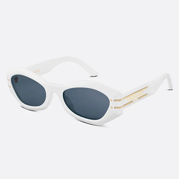 Kính Mát Dior Signature B1U 50B0 White Butterfly Sunglasses Màu Trắng Xanh