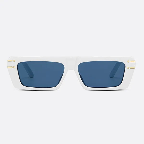 Kính Mát Dior Signature S2U 50B0 White Rectangular Sunglasses Màu Trắng Xanh - 3