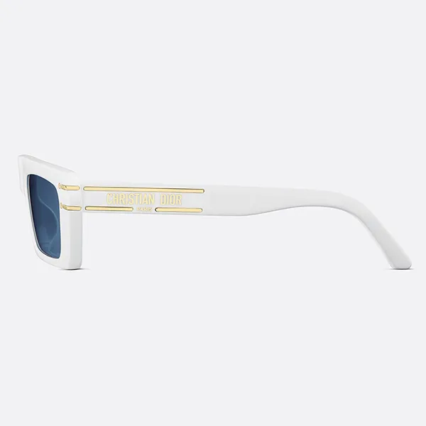 Kính Mát Dior Signature S2U 50B0 White Rectangular Sunglasses Màu Trắng Xanh - 4