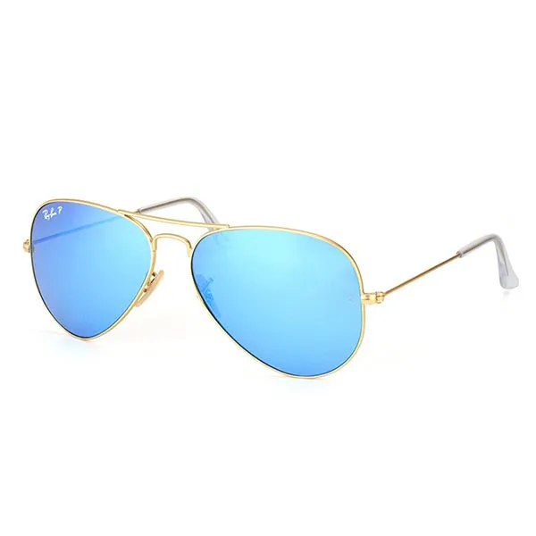 Kính Mát Rayban Aviator Flash Polarized Lens Sunglasses RB3025 112/4L 58-14 Màu Xanh Blue