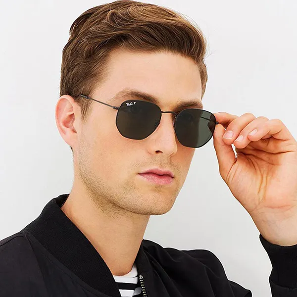 Kính Mát Rayban Hexagonal RB3548N 002/58 51 Màu Xanh Đen